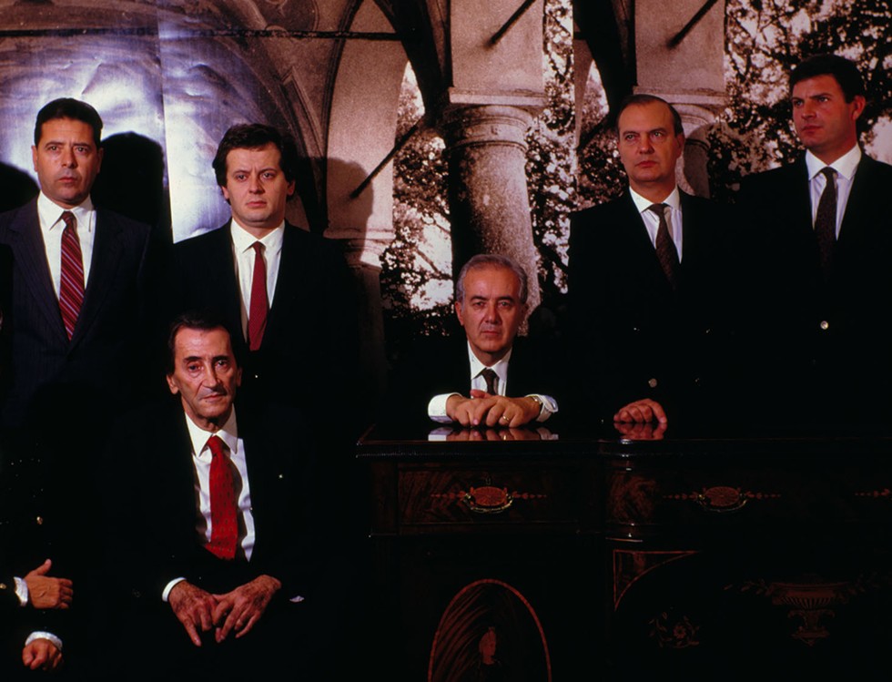 Clegg and Guttman, The Financiers, 1986, Cibachrome print laminated to plexi, 75 x 86”