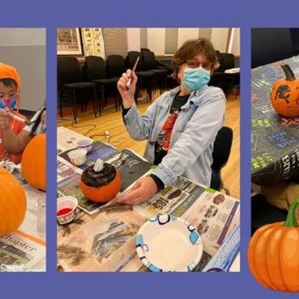 Pumpkin Painting with Ms. Kathy at Hudson Area Library