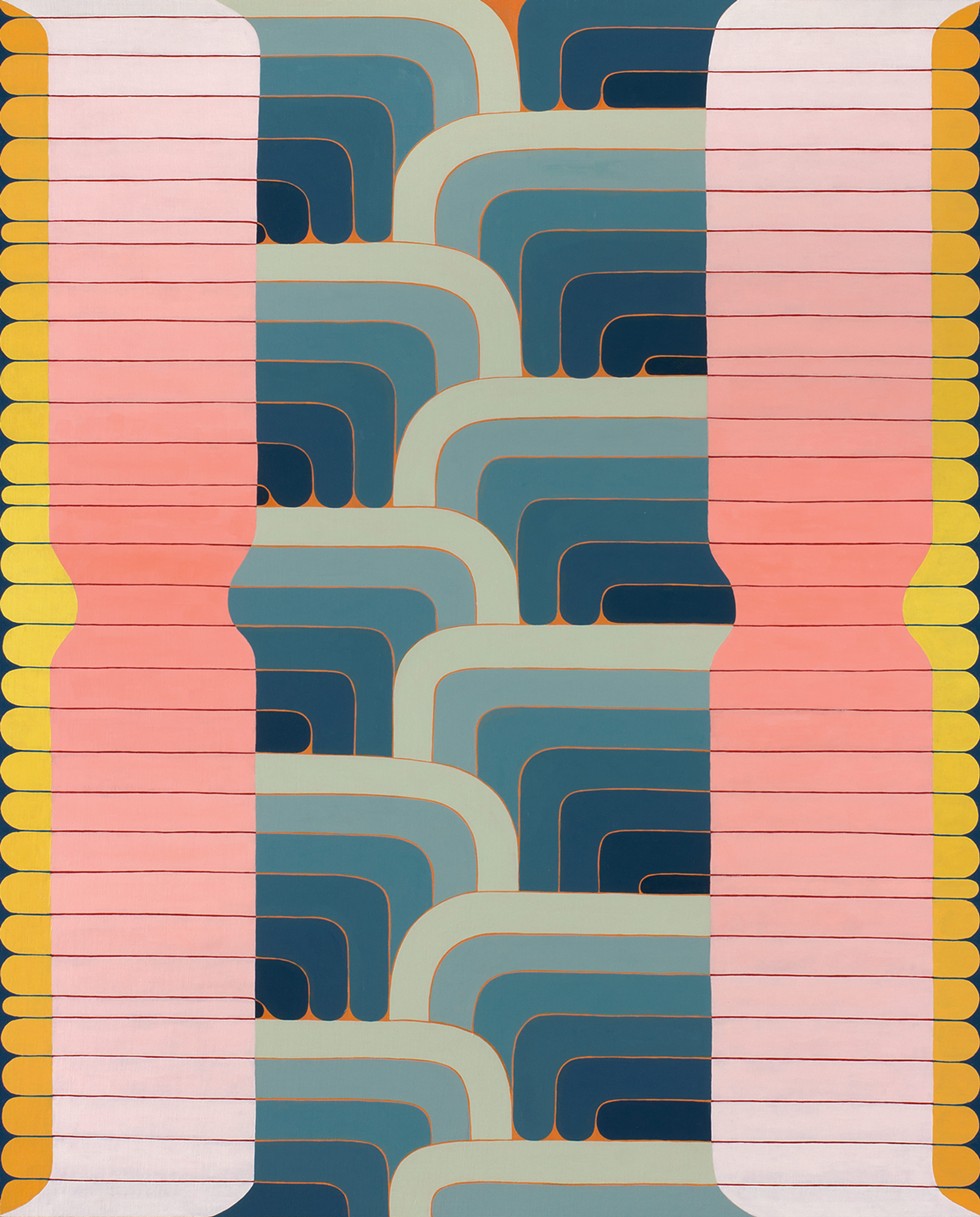 Jenny Kemp, Midsection, 2022, acrylic on linen mounted on canvas, 40 x 32 inches