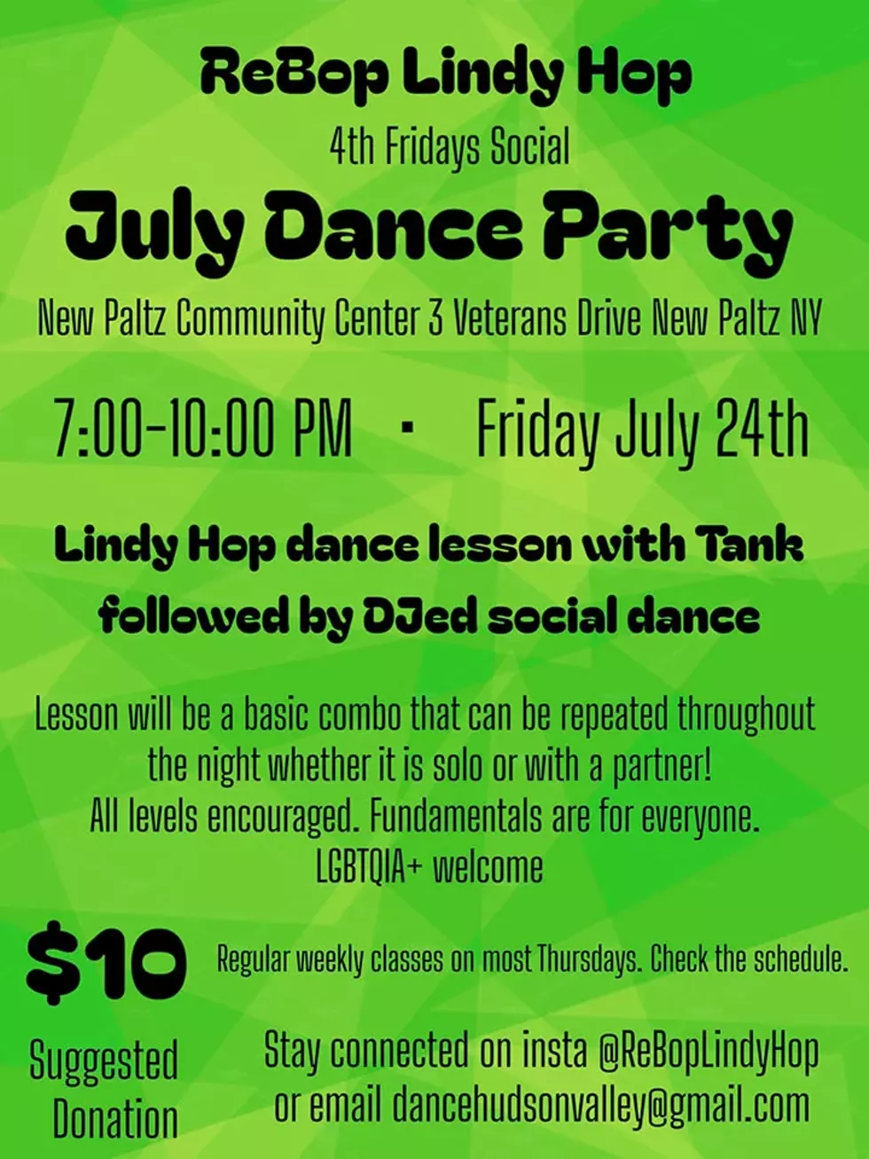 Join us for Tank's Lindy Hop Dance!