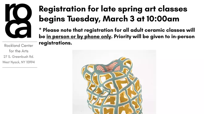 Image: Registration for Late Spring Art Classes at Rockland Center for the Arts Opens March 3