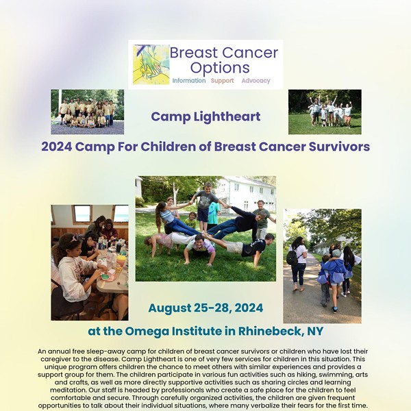 Registration Open For The 2024 Camp Lightheart For Children Of Breast Cancer Survivors