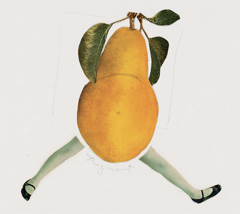 Joanne Leonard, Pear/NoPair/Oh P&egrave;re, October 9, 1973  (detail) from Journal of a Miscarriage, 1973, Collage on paper, Whitney Museum of American Art, New York; gift of Jeremy Stone, 2023.26.3. &copy; Whitney Museum of American Art / Licensed by Scala / Art Resource, NY