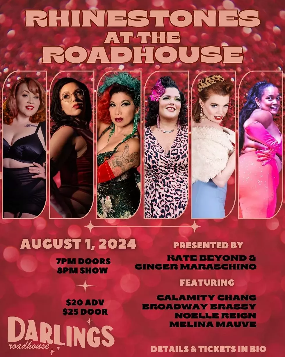 Flyer for Rhinestones at the Roadhouse, August 1 @ Darling's