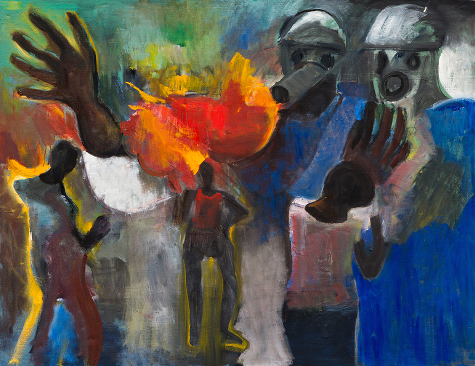 "Freedom Flower," Ron DeNitto, oil