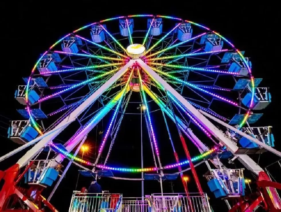 The fair's midway features rides for all ages.