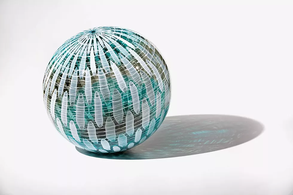 "Aquamarine Anemone Orb" by Nancy Callan