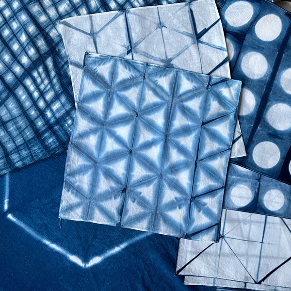 Shibori; folding, clamping, and pole-wrapping Workshop