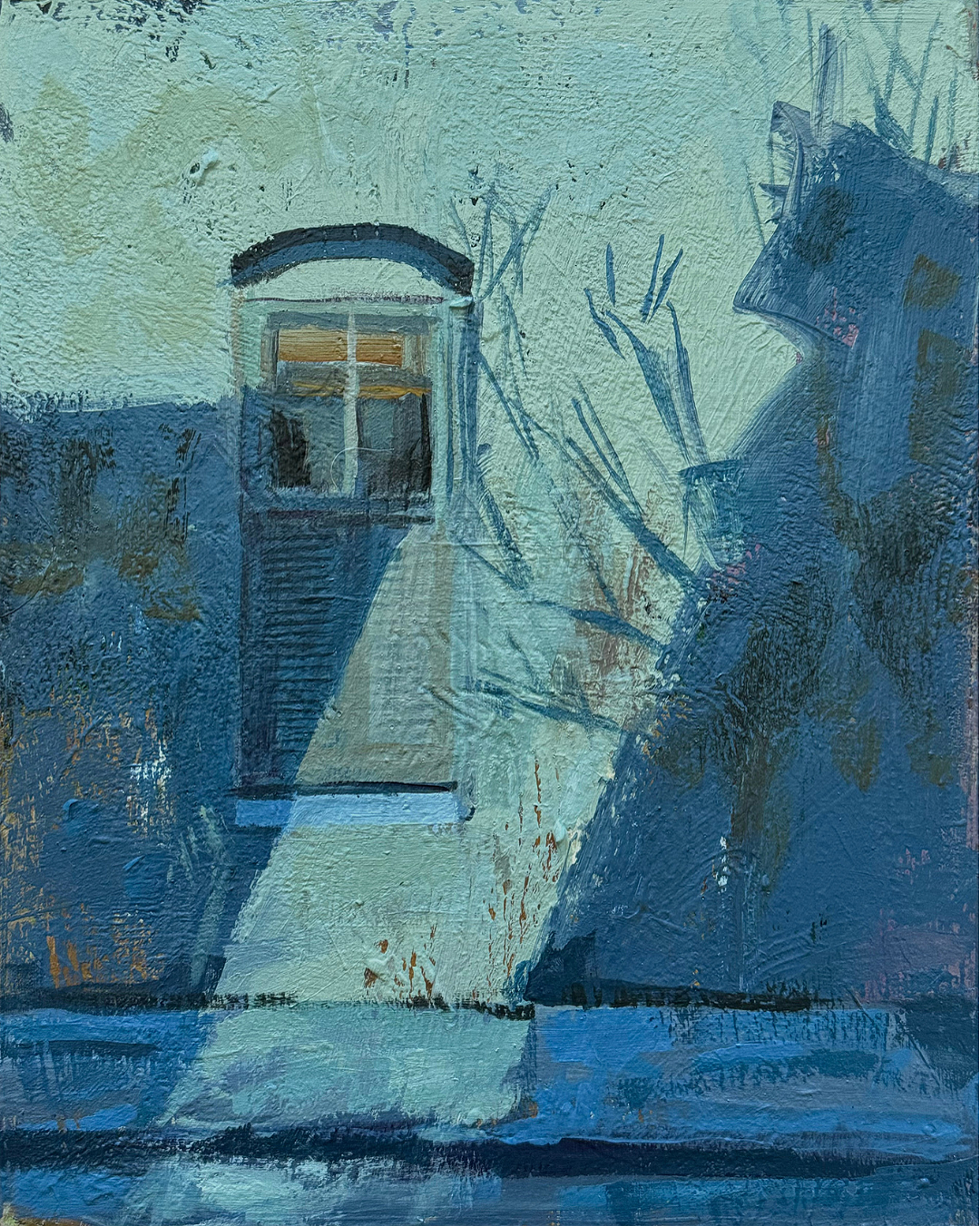 'Shadows.' 2024, Acrylic Wood Panel, 25&rdquo; x 20&rdquo;