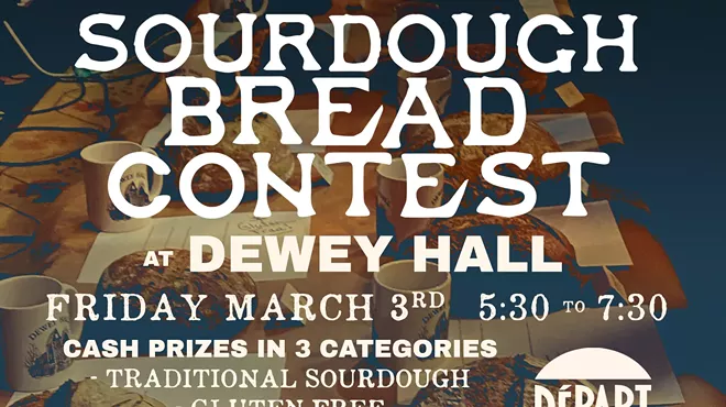 Image: Sourdough Bread Baking Contest; A community event celebrating bakers, sourdough bread, cheese, wine, and beer