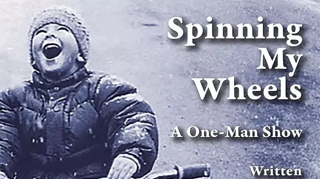 Image: SPINNING MY WHEELS: A one man show written and performed by Michael Garfield Levine