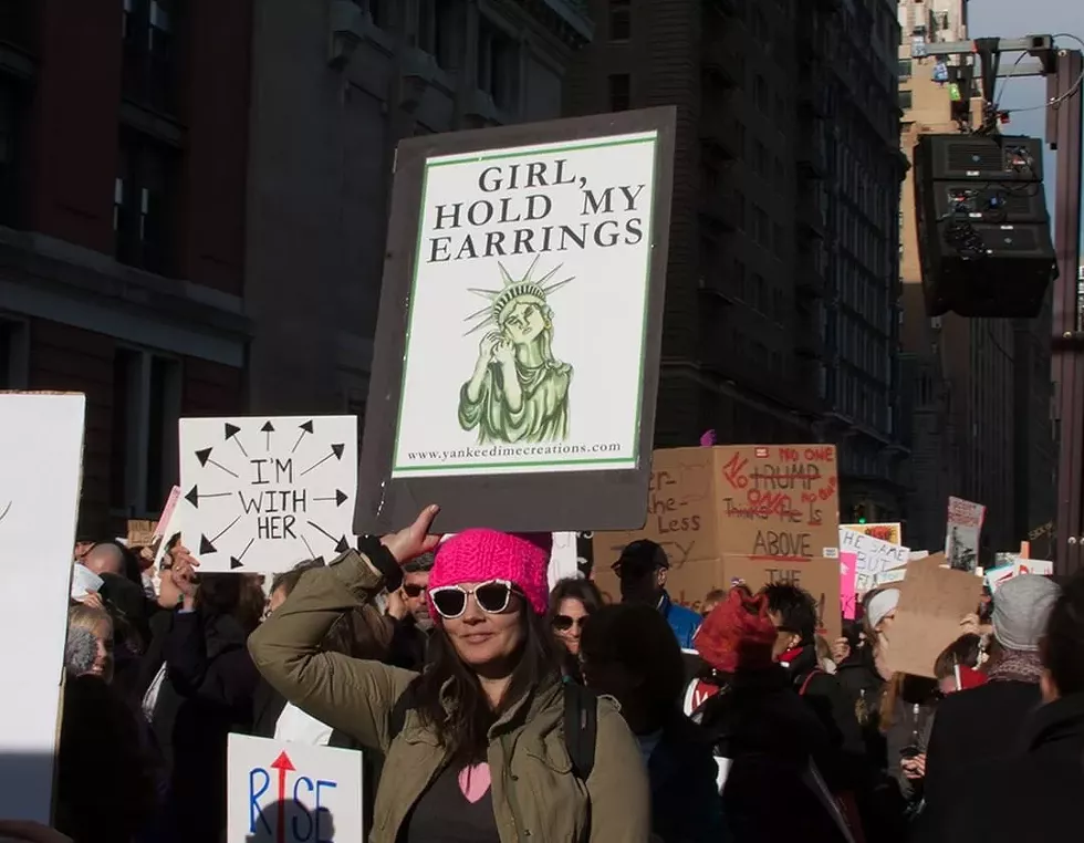 Girl Hold My Earrings, Women's March NYC