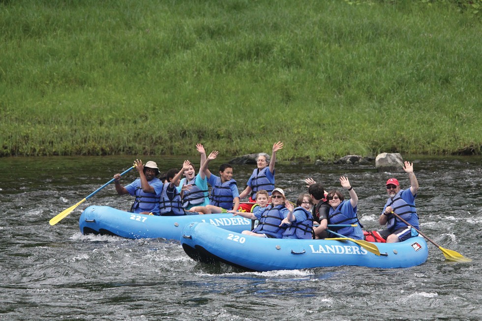 The Delaware River is a popular spot for whitewater rafting, with rapids ranging from class I to class III.