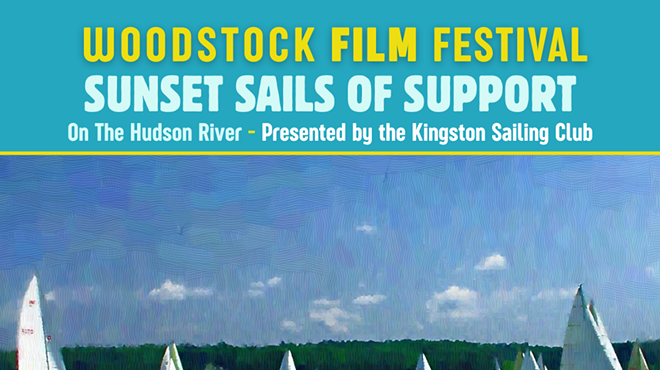 Image: Sunset Sails of Support on the Hudson River
