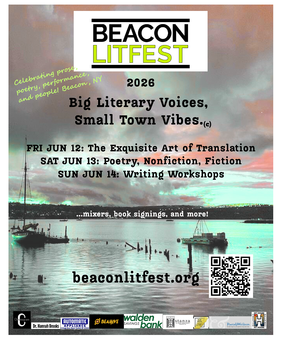 Beacon Litfest poster featuring Hudson River