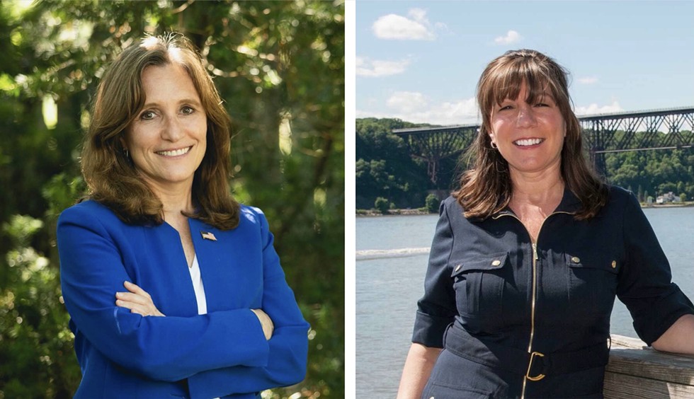 Karen Smythe (left) and Sue Serino are in a tight race in the 41st Senate district.