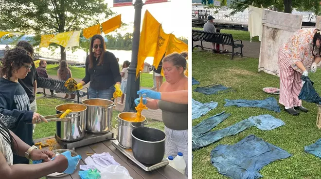 Image: The Fix-It Picnic: Community Dye Bath at Waterfront Wednesdays