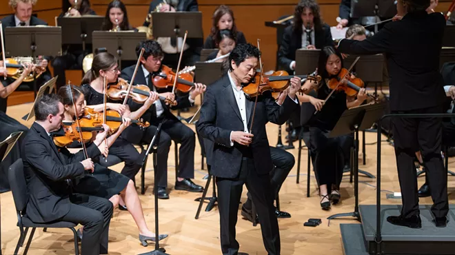 Image: The Hotchkiss Philharmonic Orchestra with Siqing Lu, violin and Fabio Witkowski, conductor