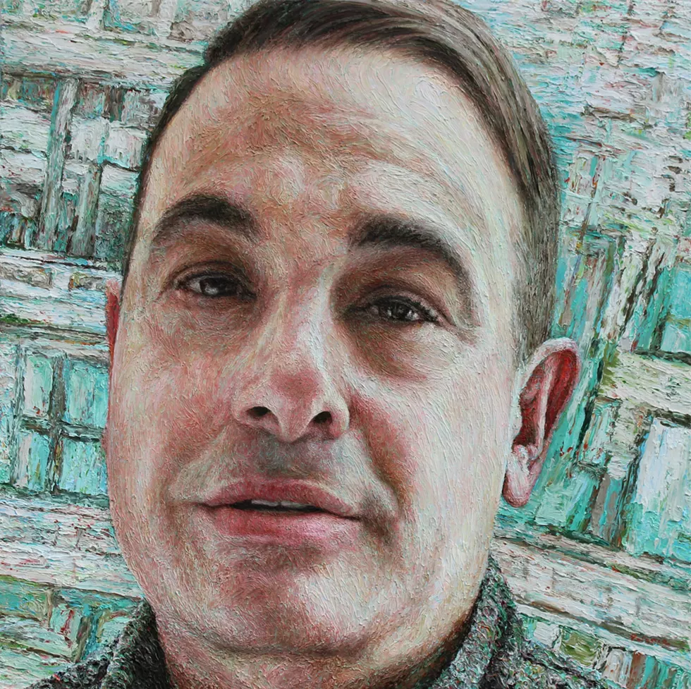Gray, 2025, oil on canvas, 36 x 36 in. From The Patient Looks Back.