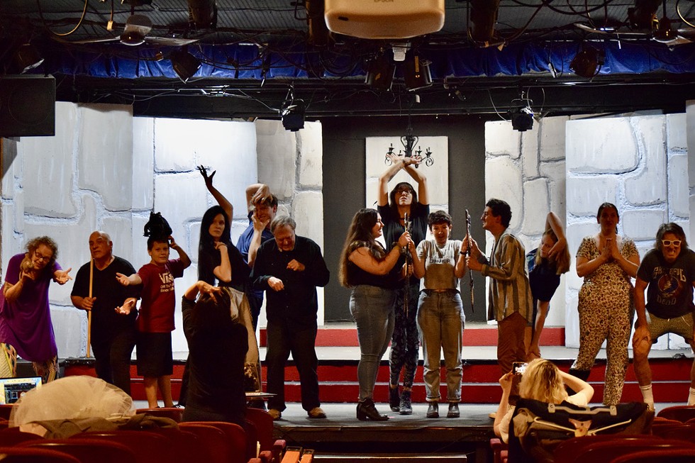 The cast of "The Addams Family" rehearses for their upcoming production