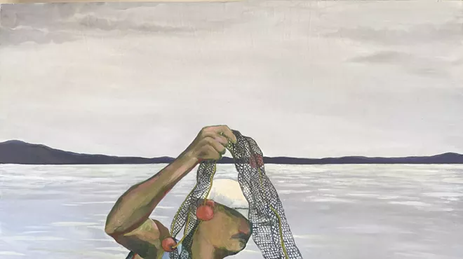 Image: The sifting sound of windblown sand, Paintings by Khara Gilvey