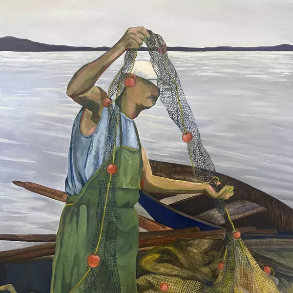 Image: The sifting sound of windblown sand, Paintings by Khara Gilvey