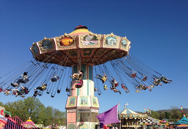 The swing ride at the Hudson Valley Fair, which ran from May 3 to 19 at Dutchess Stadium in Wappingers Falls.