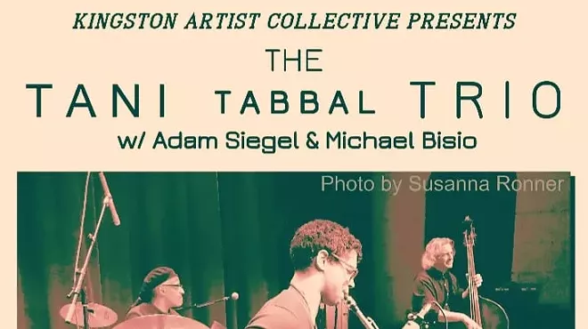 Image: The Tani Tabbal Trio w/ Michael Bisio and Adam Siegel: Outdoor Jazz Series