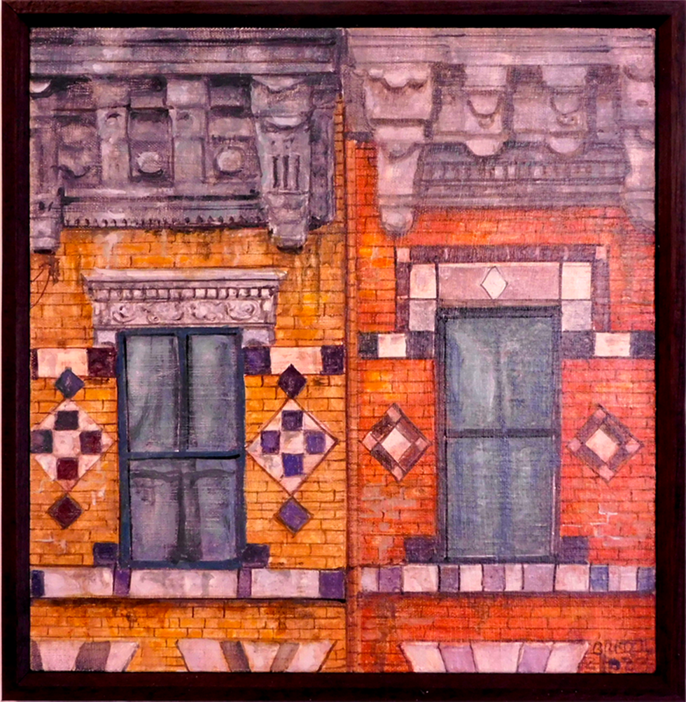 Richard Britell "A Place I Never Lived". Oil on linen, 9" x 8.75" framed.