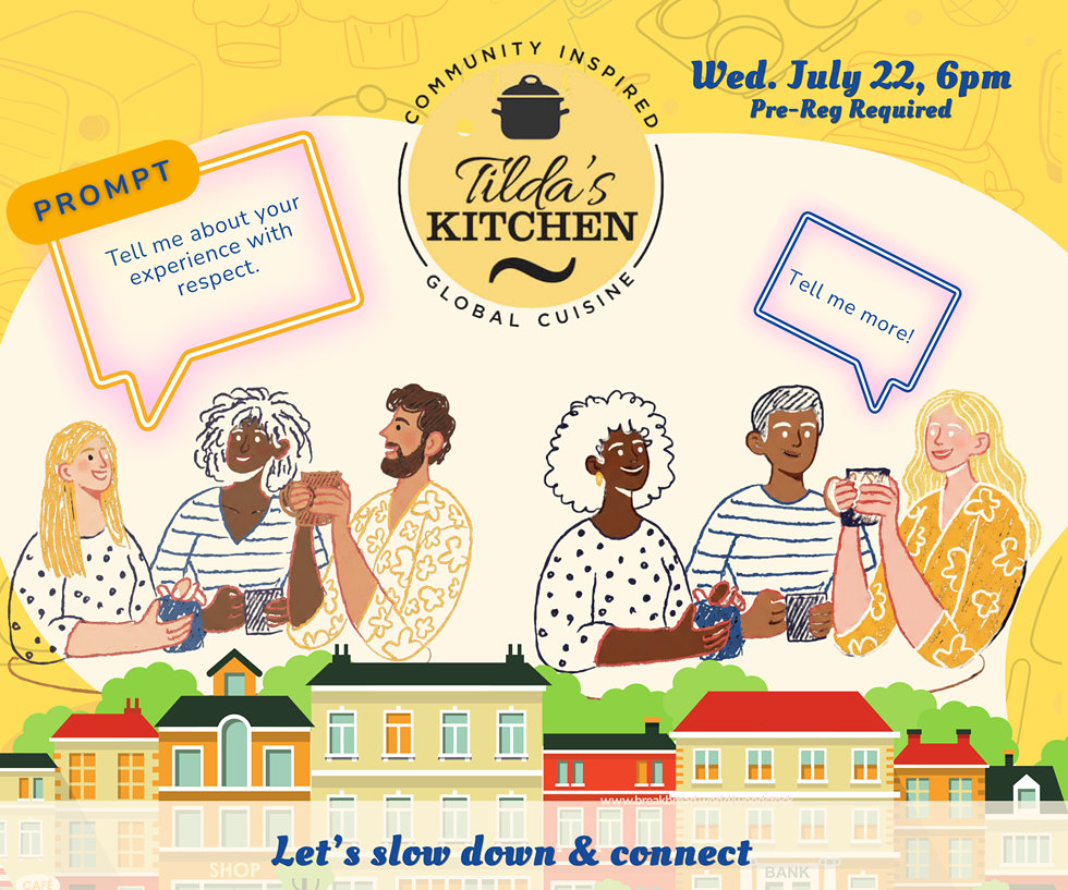 Come to BreakBread! Wednesday July 22 @ Tilda's Kitchen