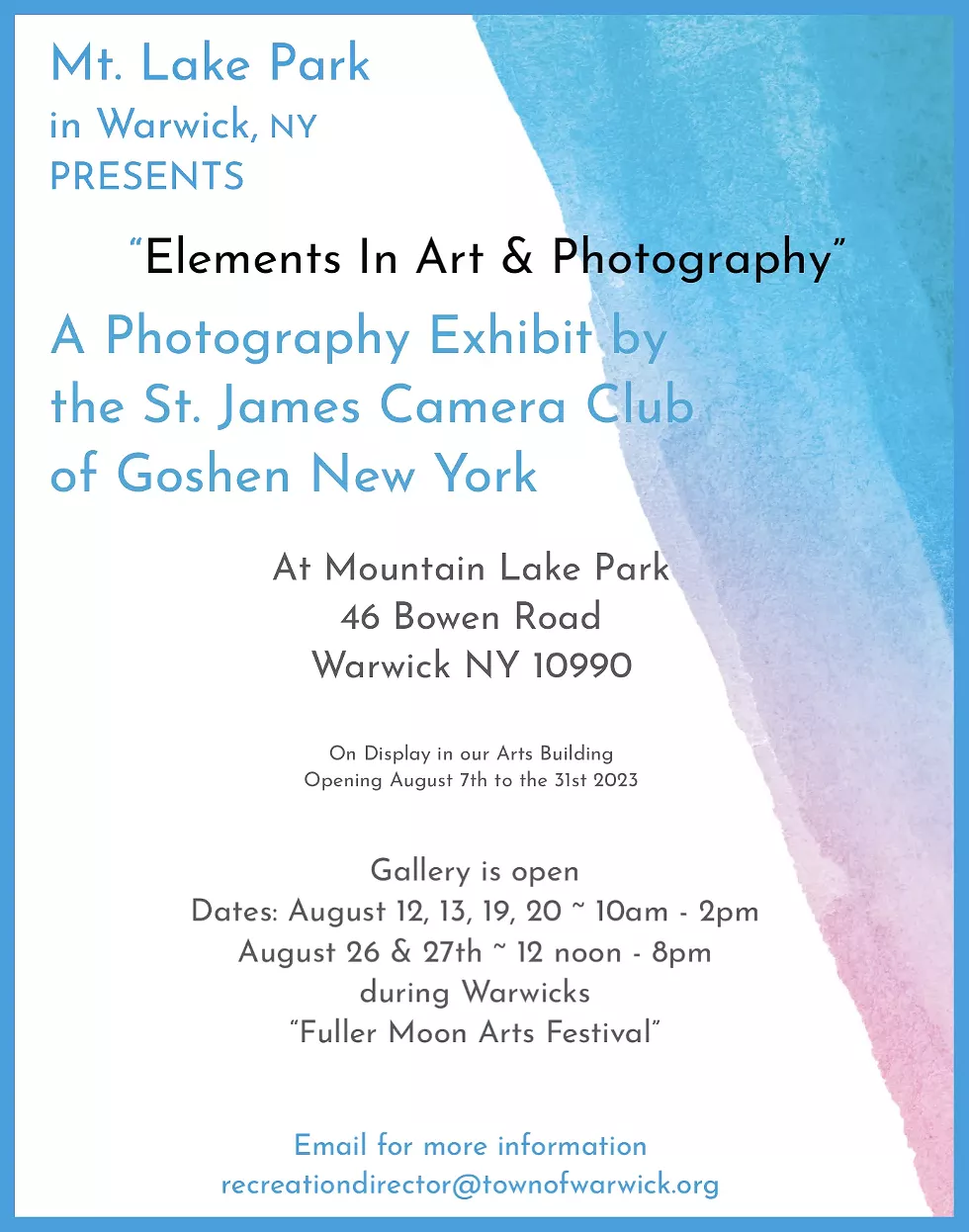 Mt Lake Park Exhibit