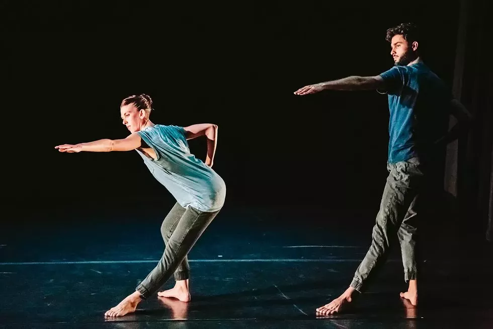 Trisha Brown Dance Company members Cecily Campbell and Marc Crousillat in Rogues.