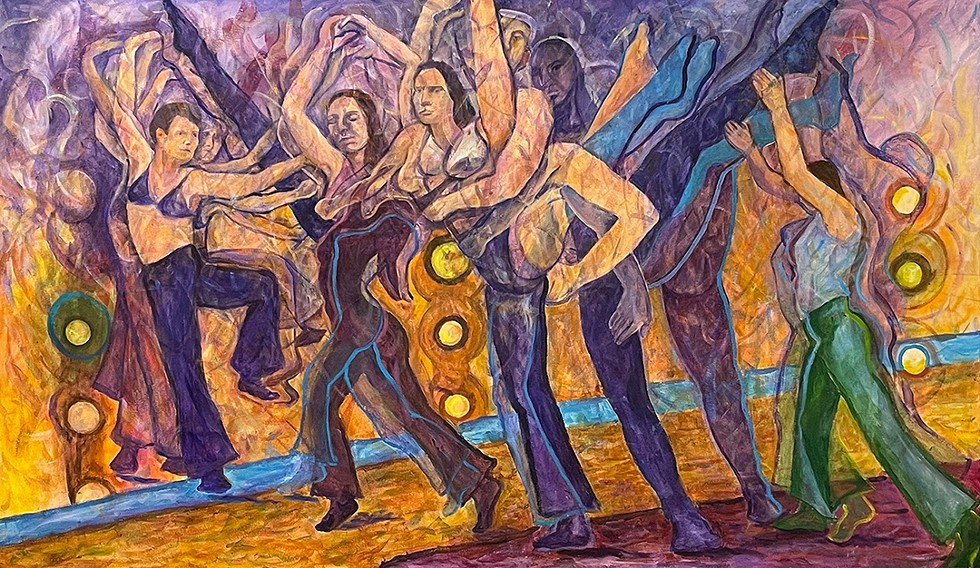 “Dancing With Him,” Stuart Bigley, acrylic on canvas, 2023