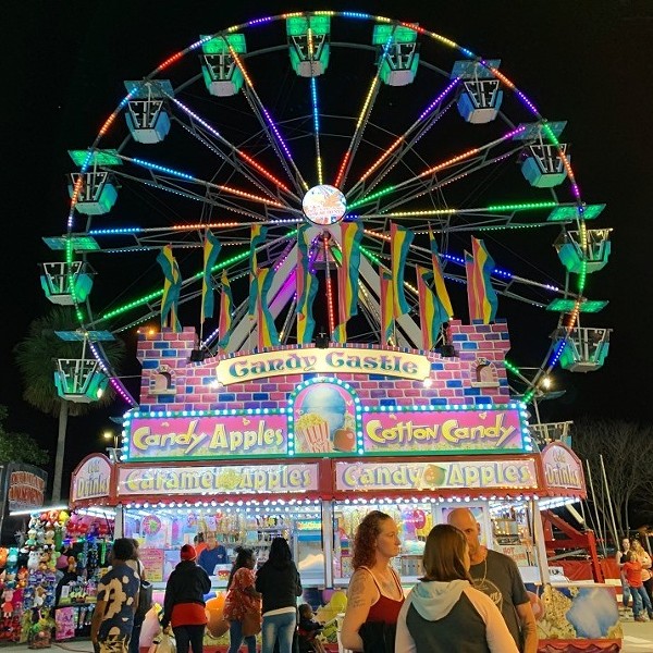 The carnival midway features rides, games and food for the whole family.