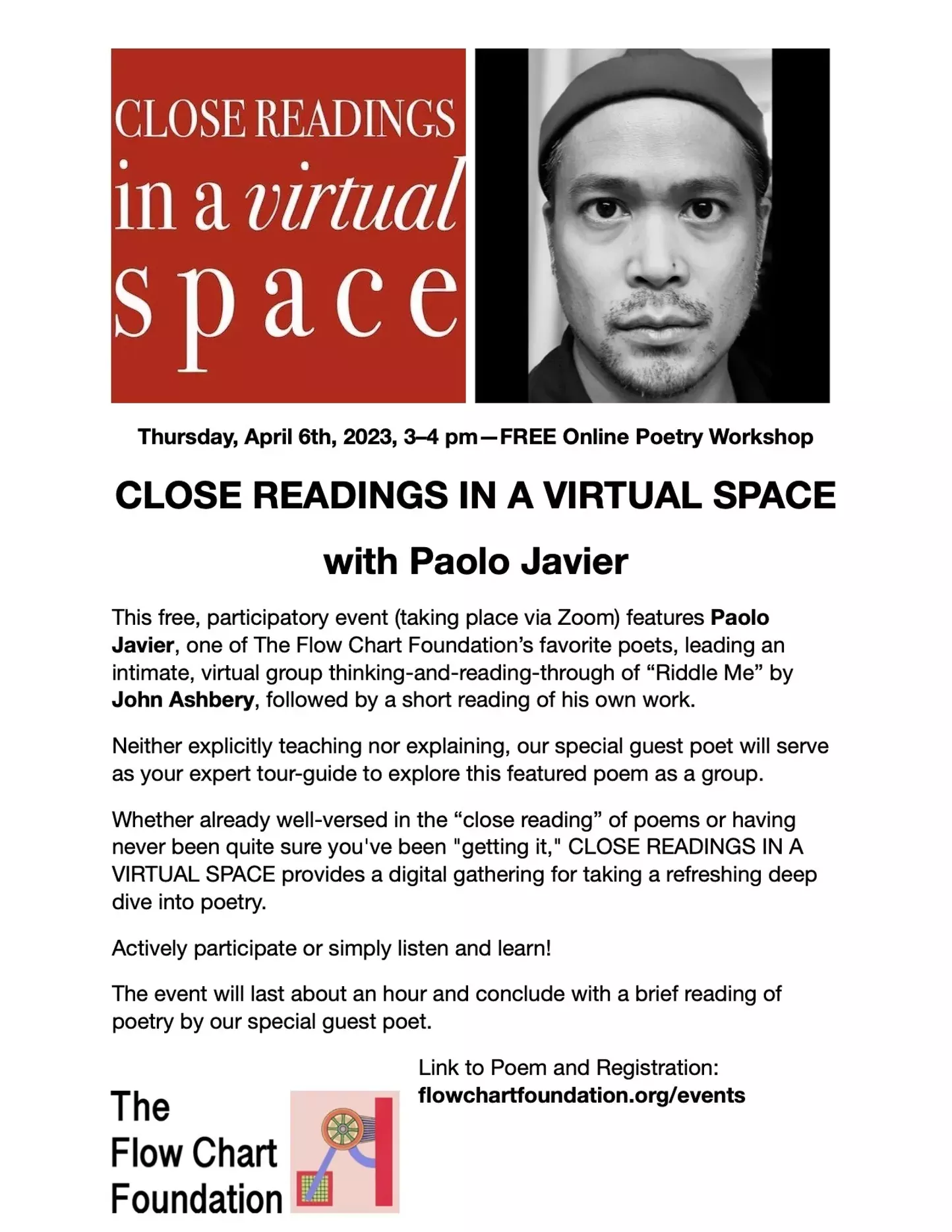 Close Readings in a Virtual Space with Paolo Javier-Free Online Poetry Workshop - Vimarsana News