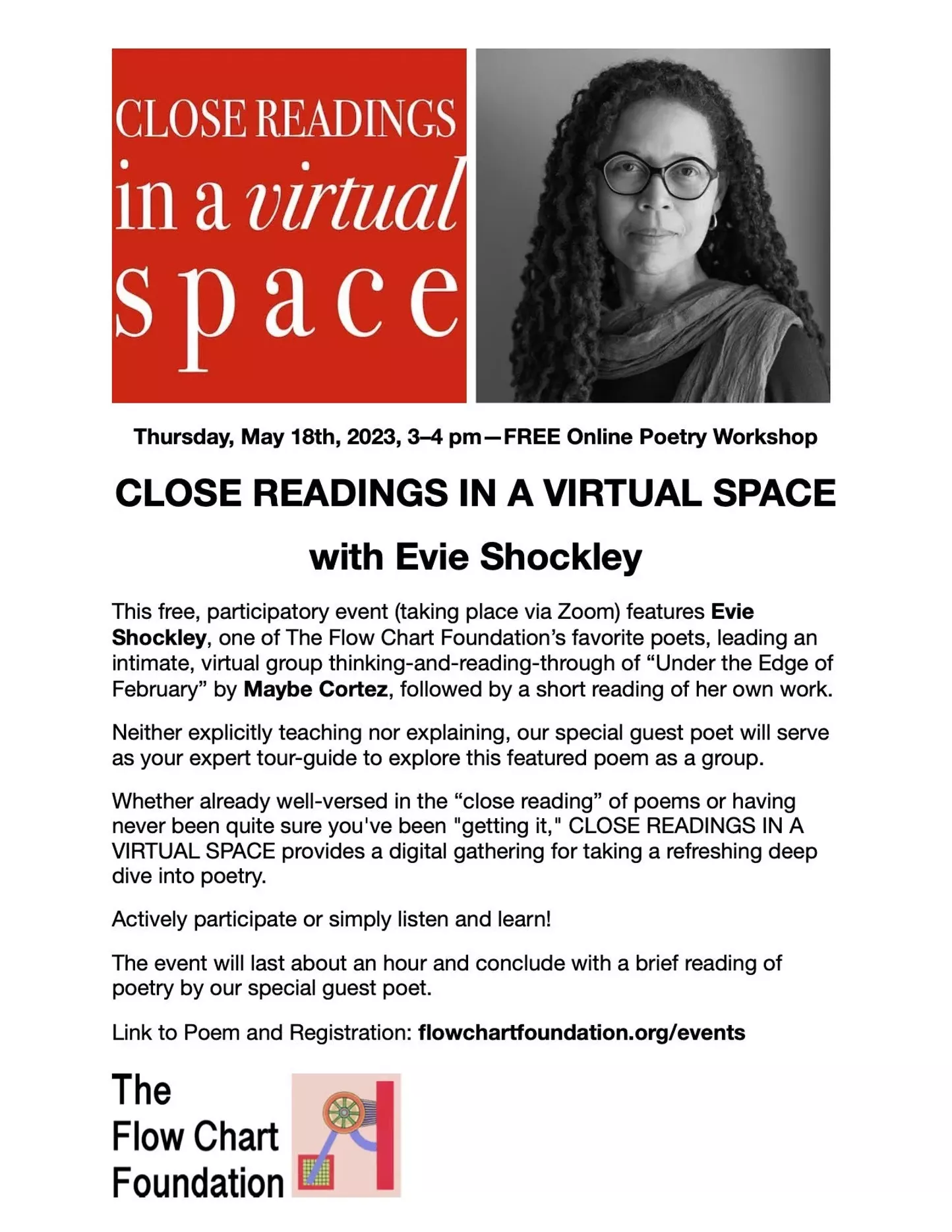 CLOSE READINGS IN A VIRTUAL SPACE: with Evie Shockley-Free Poetry Workshop and Reading - Vimarsana News