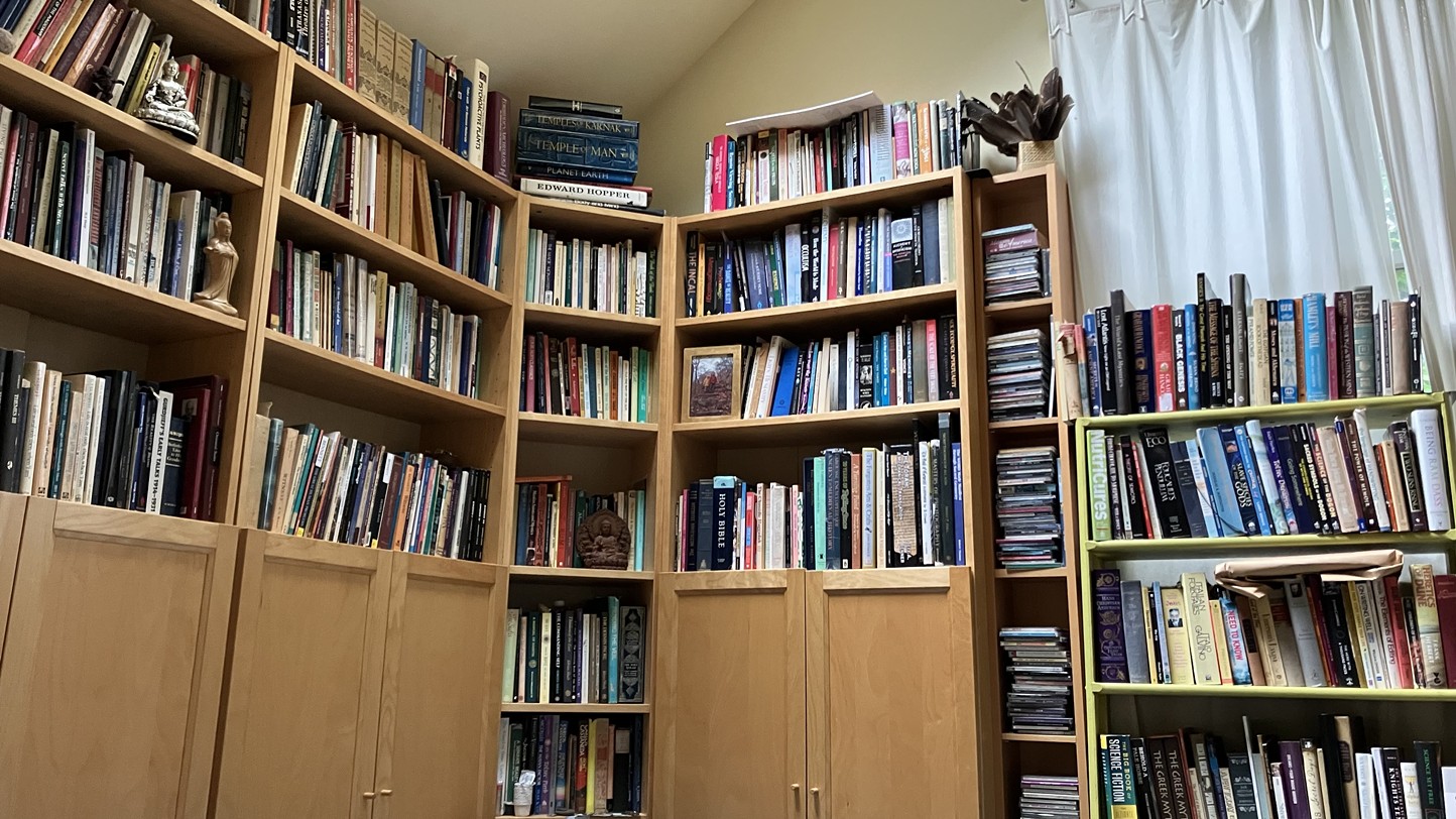Esteemed Reader: Bookcase in a Window | August 2023