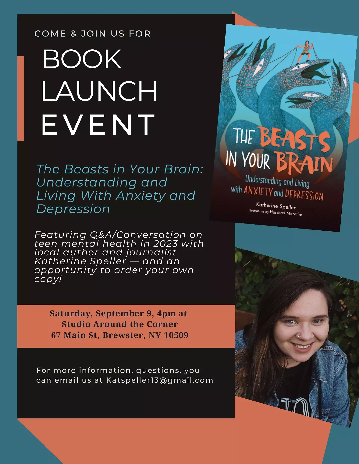 Launch Party: "The Beasts in Your Brain" & QA on Teen Mental Health with Author Katherine Speller - Vimarsana News