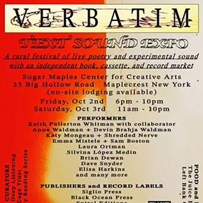 Image: Verbatim: Text and Sound Expo (Day 1) (small press and record label fair with performances)