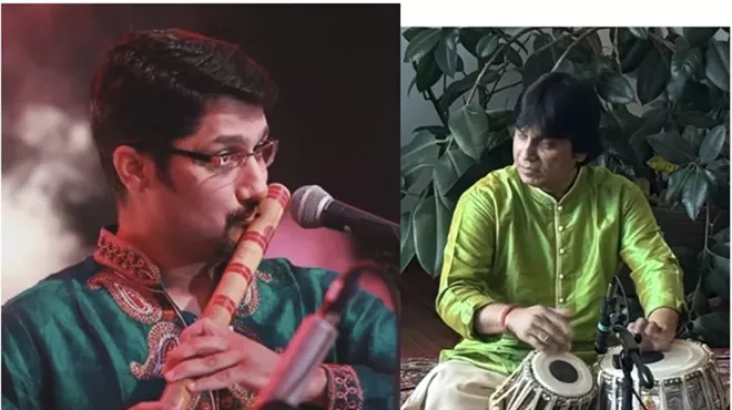 Image: Vivek Sonar, Flute with Subrata Bhattacharya, Tabla