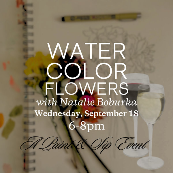 Watercolor Flowers with Natalie Boburka