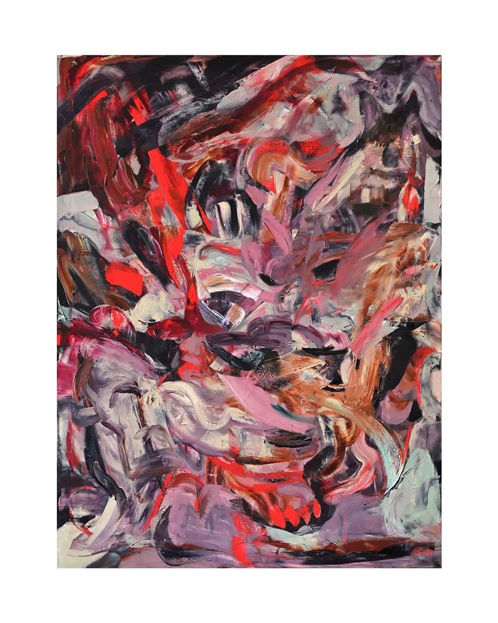 Michelle Silver, "Monster Camouflage," 2024. Oil on canvas. 40 x 30 inches.