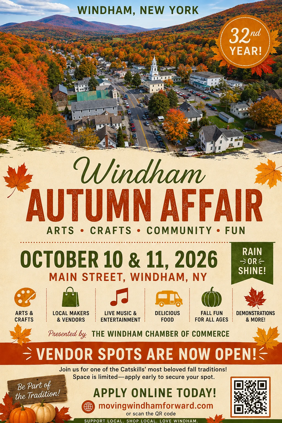 Windham&rsquo;s 32nd Annual Autumn Affair, Oct 10-11, 2026 - Main Street in Windham
