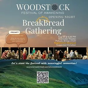 Image: Woodstock Awakening Festival BreakBread Community Potluck