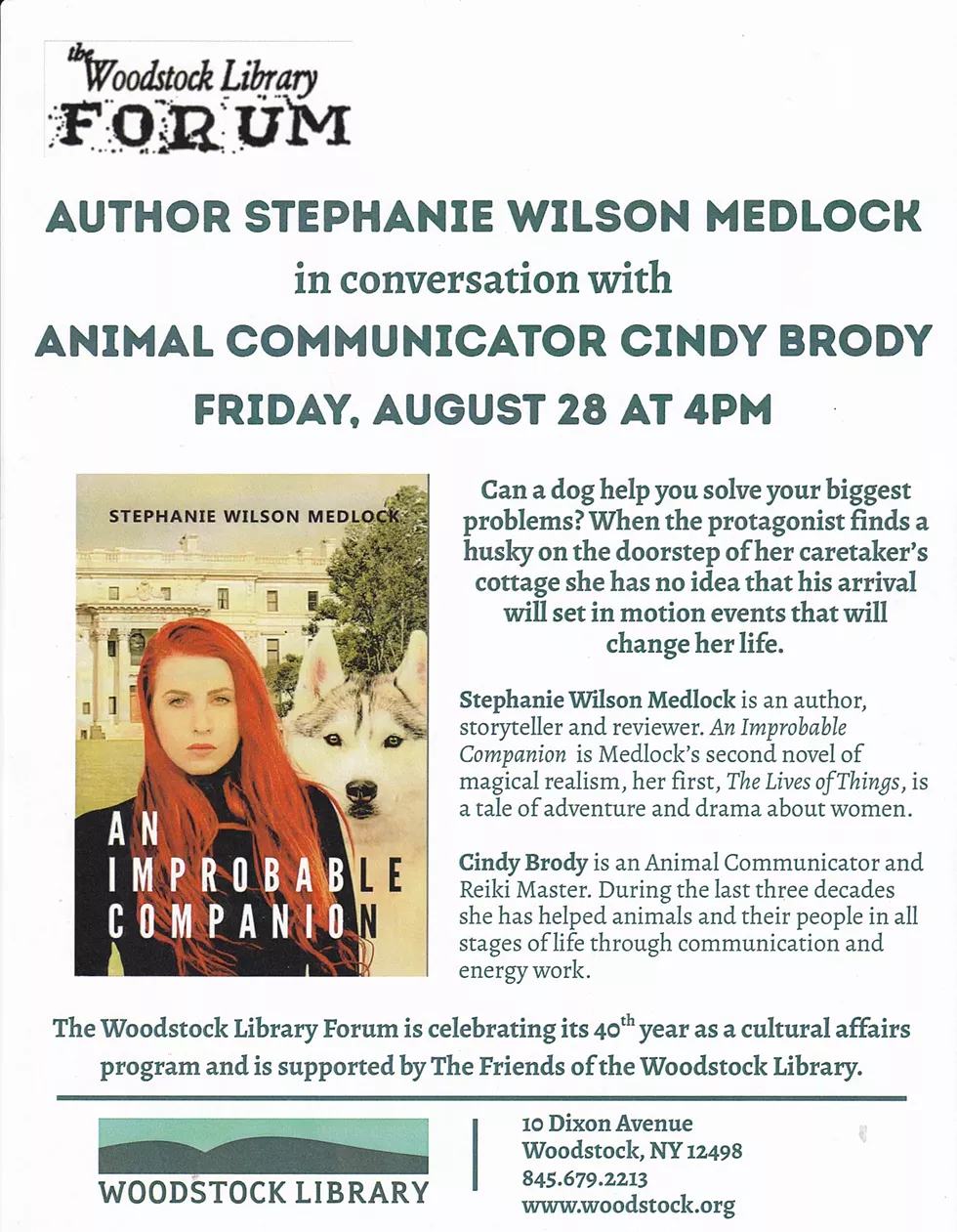 Woodstock Library Forum Flyer