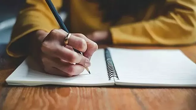 Image: Writing workshop with D.M. Kamecke