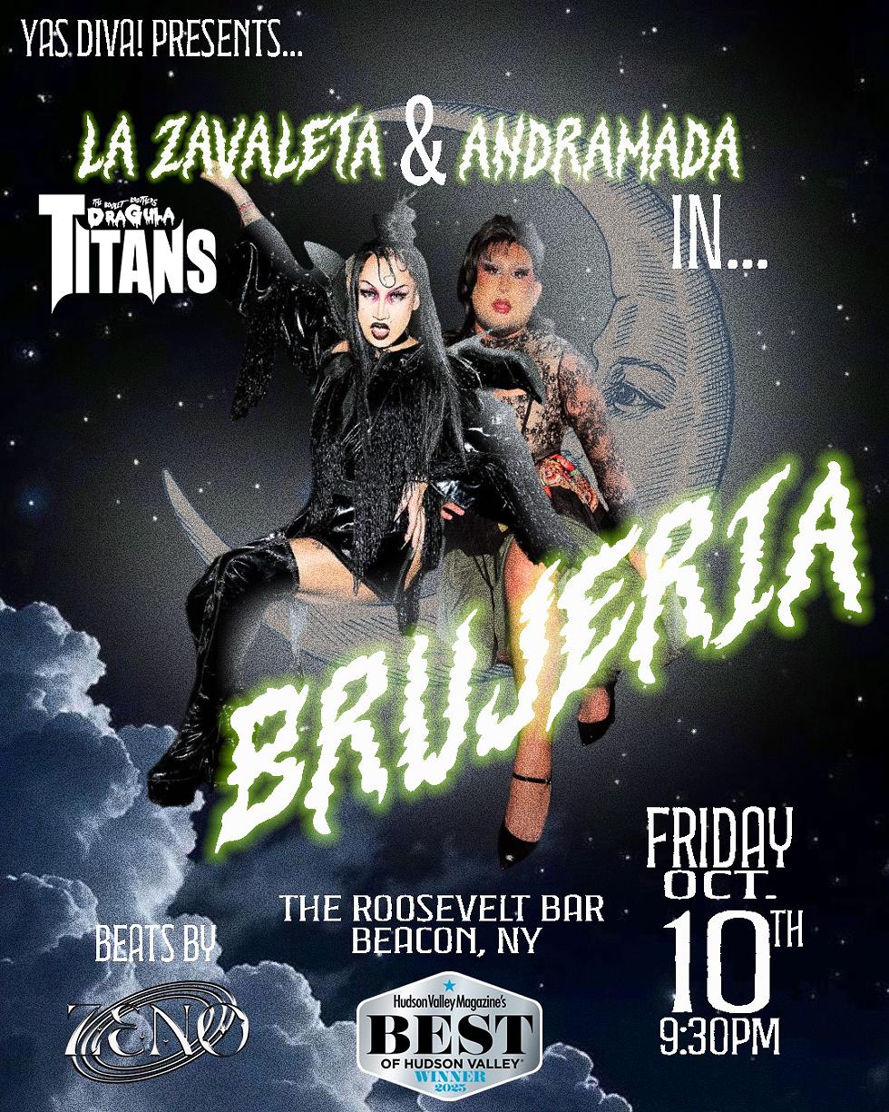 YAS DIVA! presents La Zavaleta & Andramada in Brujeria flyer