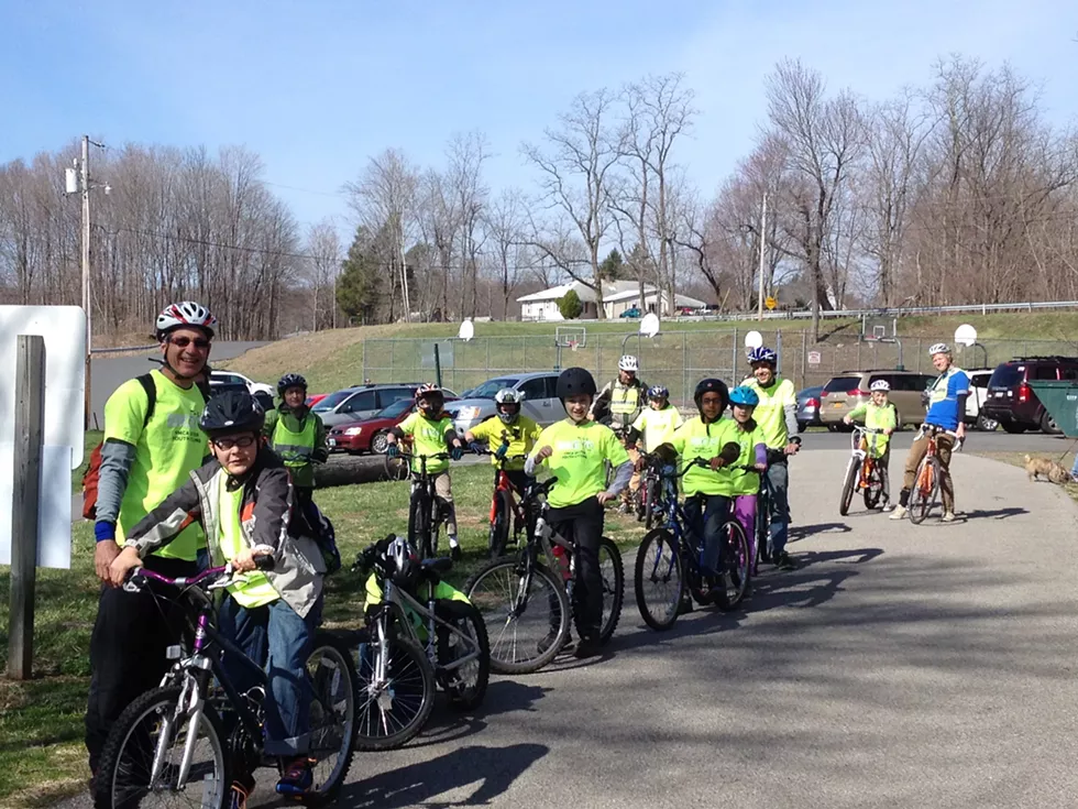 Bike It! riders at the Hudson Valley Rail Trail.