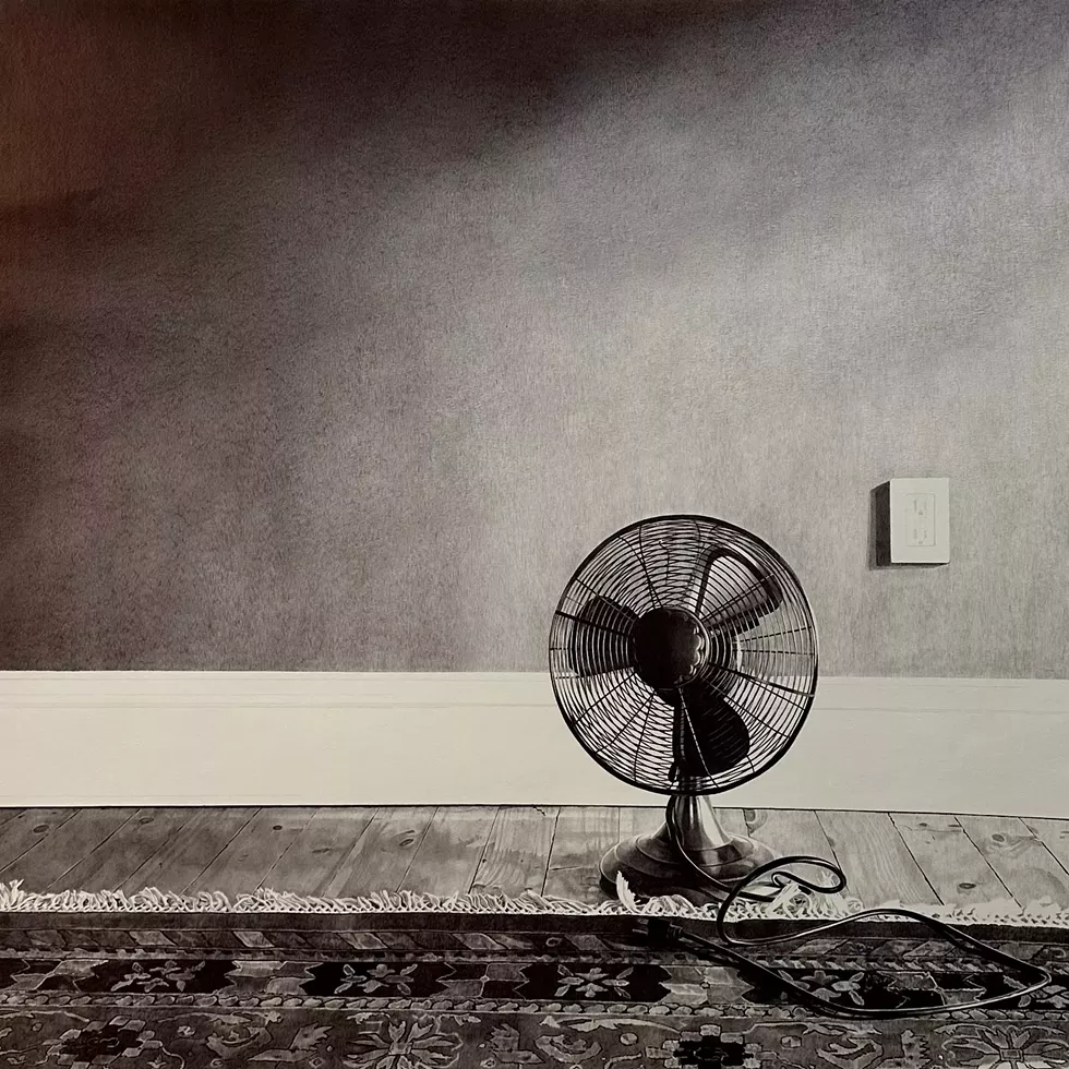 Ventilatore, Marco Crocchianti, ballpoint pen on Stonehenge paper, 43&rdquo;x43&rdquo;, 2024