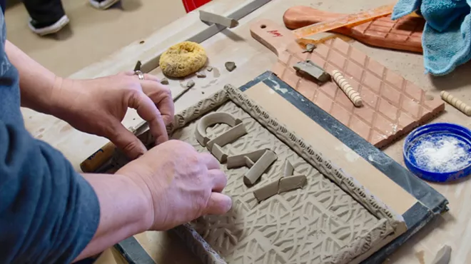 Image: Youth Ceramics Workshop: Texture Plates